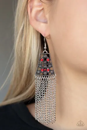 Paparazzi Earring ~ Cleopatras Allure - Red
