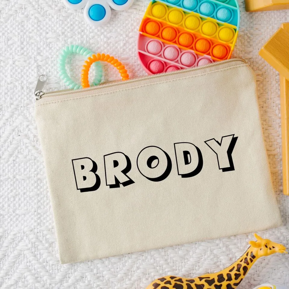 Personalized Kids Zippered Toy Bag