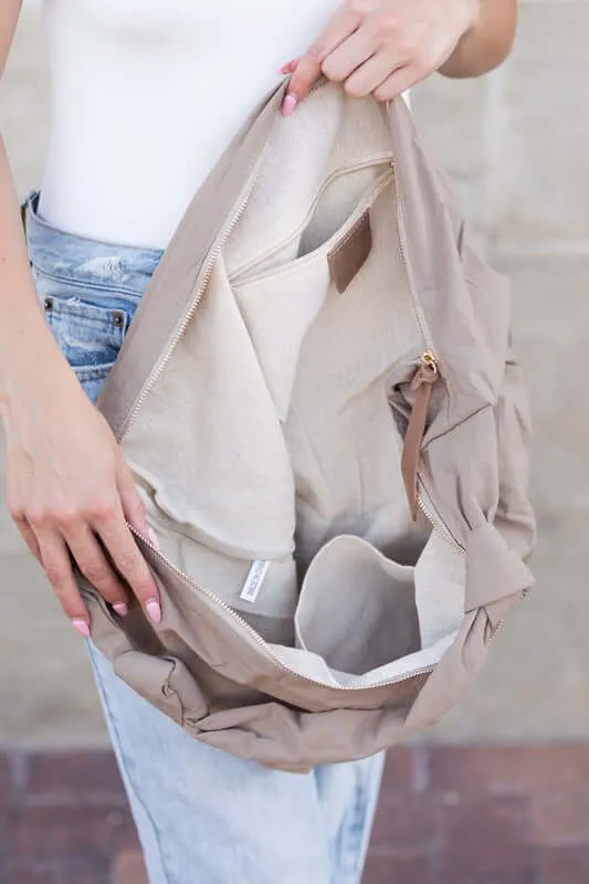 Piper Oversized Nylon Carryall Messenger Crossbody Shoulder Bag
