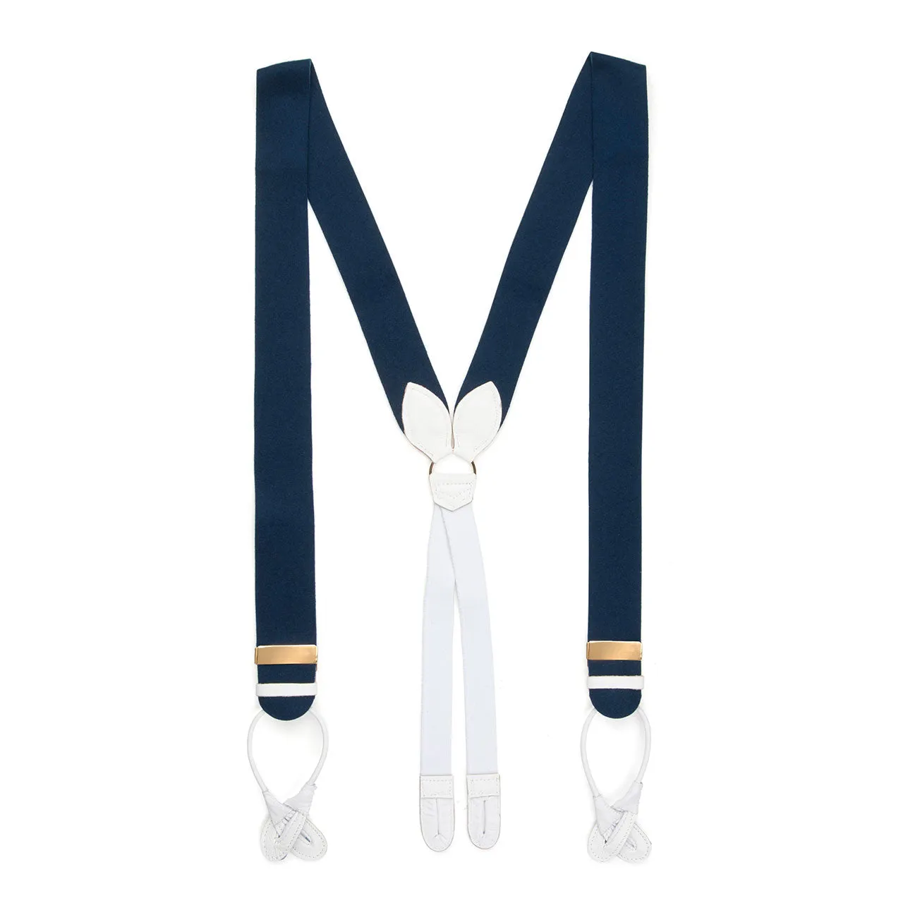 Plain Boxcloth Braces in Navy