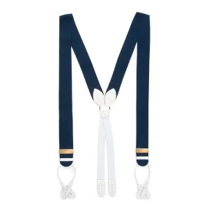 Plain Boxcloth Braces in Navy