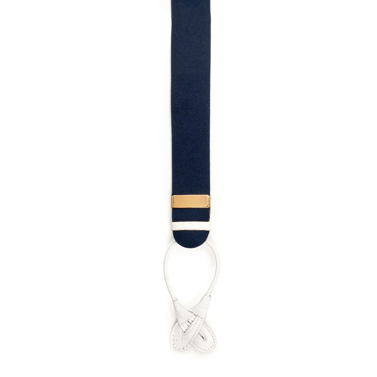 Plain Boxcloth Braces in Navy