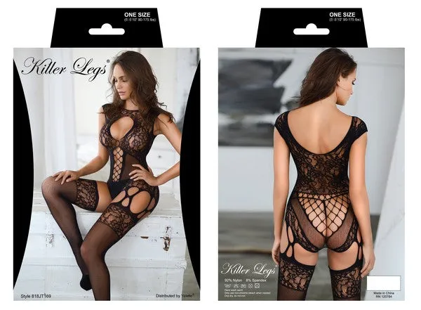 Plus Size Elegantly Sexy Crotchless Fishnet Bodystocking