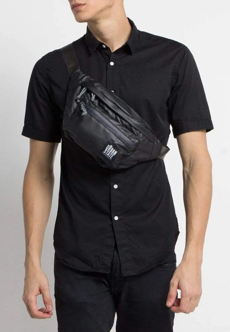 Poly Nylon Small Waist Pack - Black