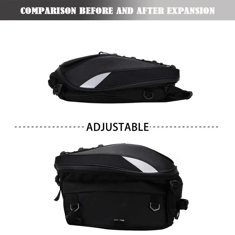 Revolutionize Your Ride: Dual-Use Motorcycle Tail Bag – Backpack, Tail Bag, and Helmet Storage All-in-One