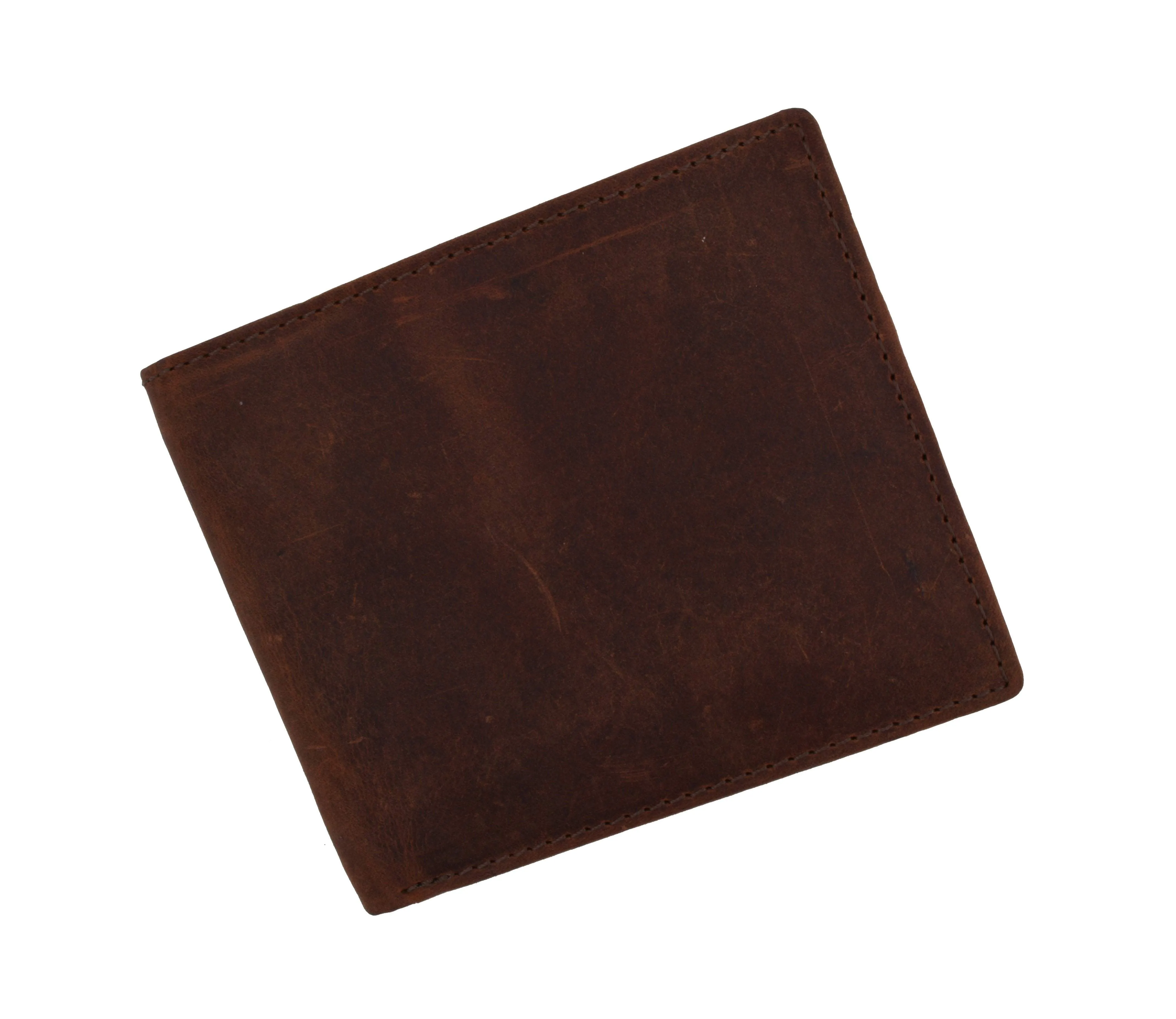 RFID Blocking Men's Vintage Genuine Leather Slim Bifold Wallet RFIDP60HTC