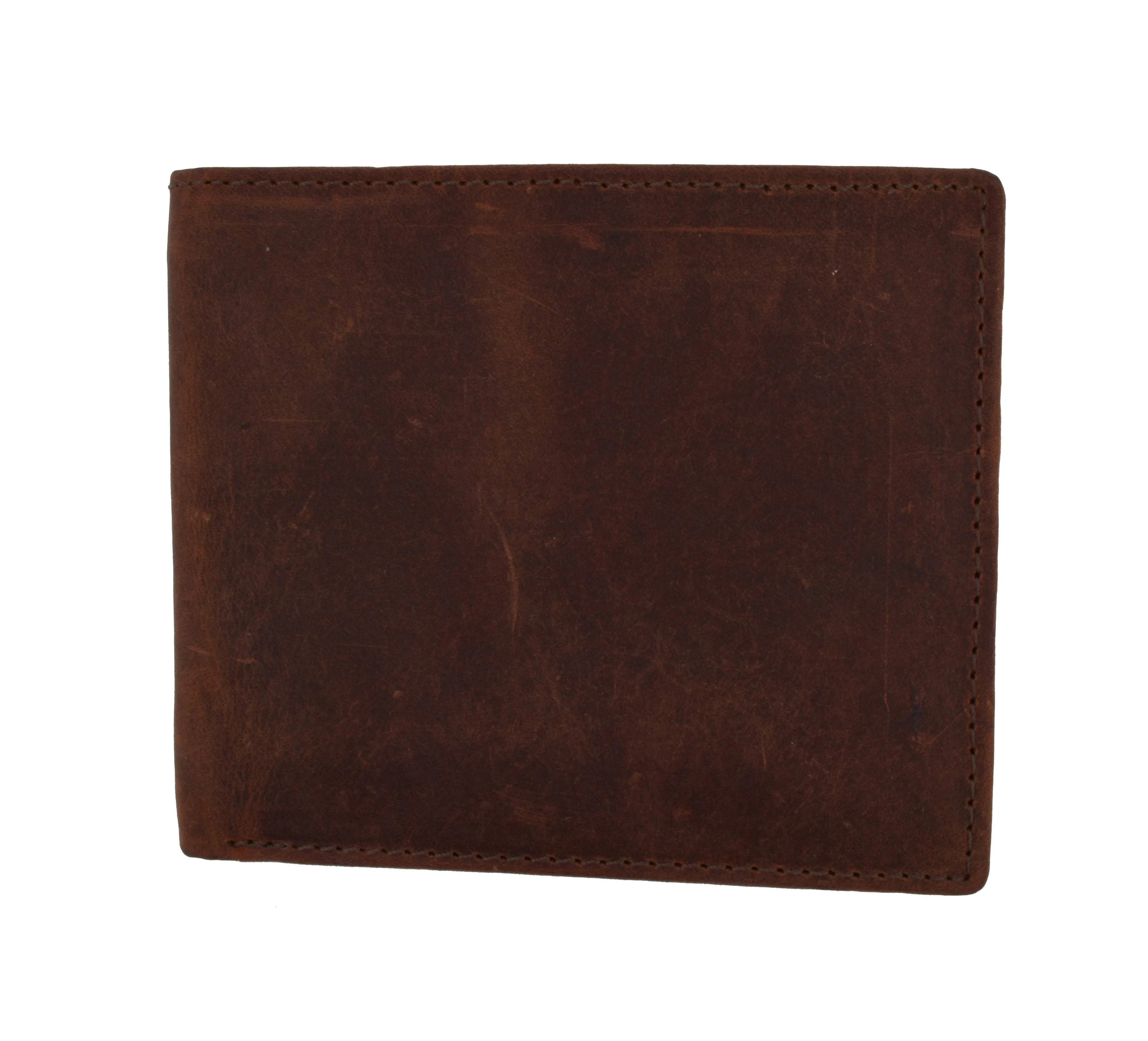 RFID Blocking Men's Vintage Genuine Leather Slim Bifold Wallet RFIDP60HTC