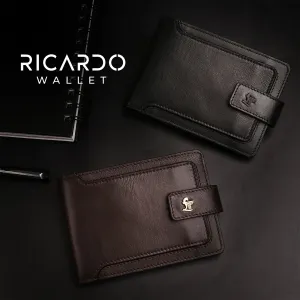 Ricardo Bifold | Premium Leather Wallet for Men | 100% Genuine Leather | Color: Brown & Black