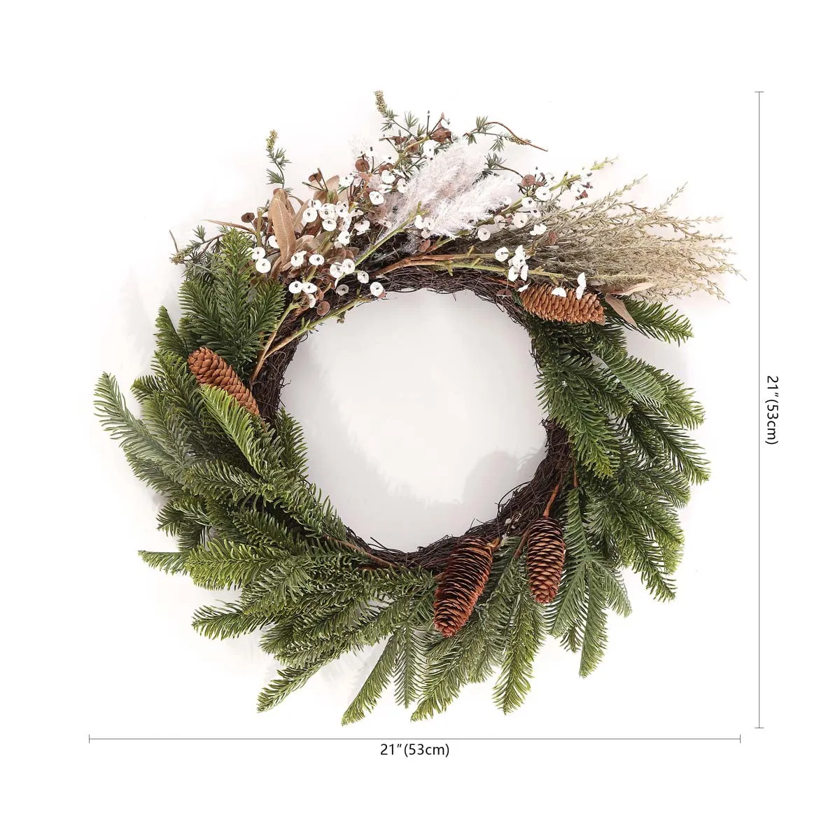 Safavieh Faux 21 Pine & Olive Leaf Wreath , FXP1095