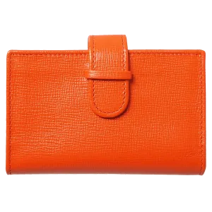 Saffiano Business Card Case Orange