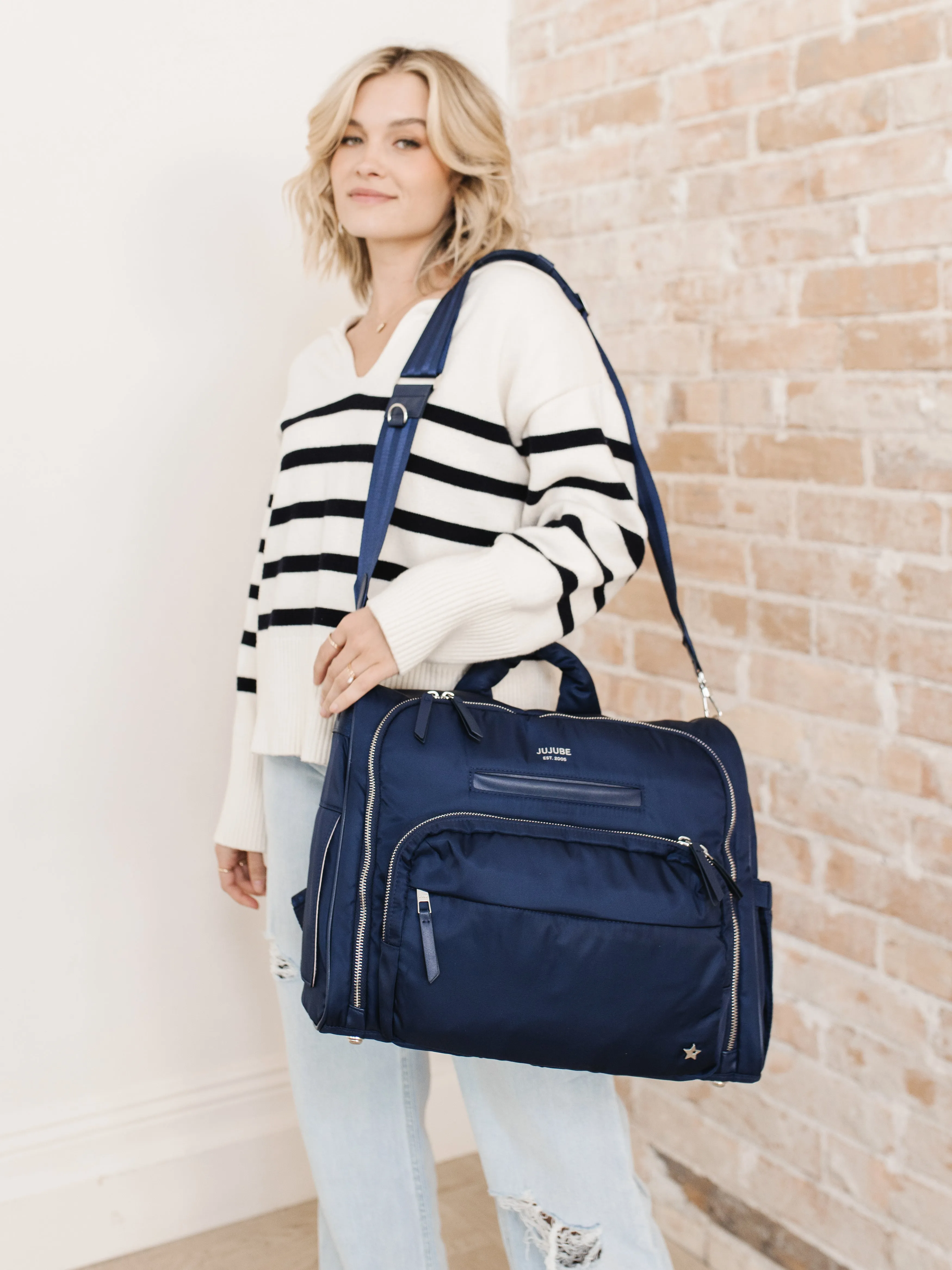 Satchel Diaper Bag | Navy