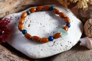 Seafoam Wooden Surf Collection Bracelet