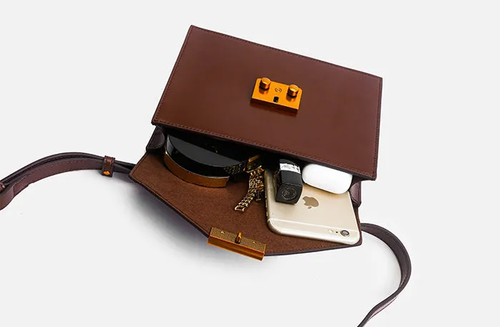 Simple Style Women's Small Crossbody Purse Leather Satchel Bag