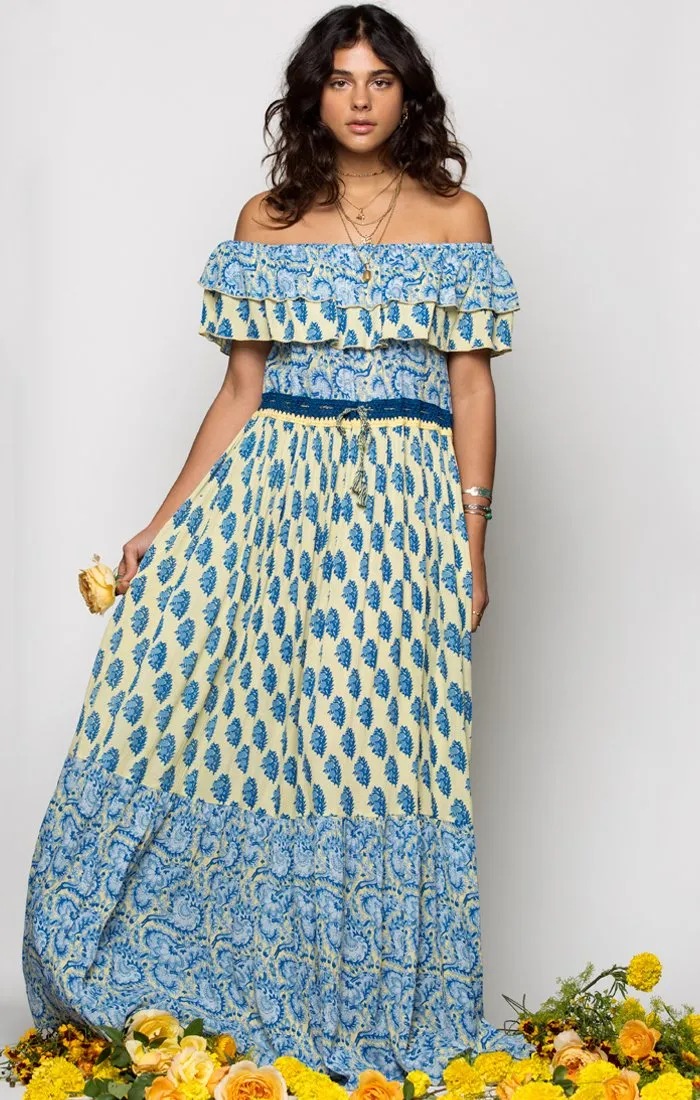 SUNLIT DAZE OFF SHOULDER MAXI
