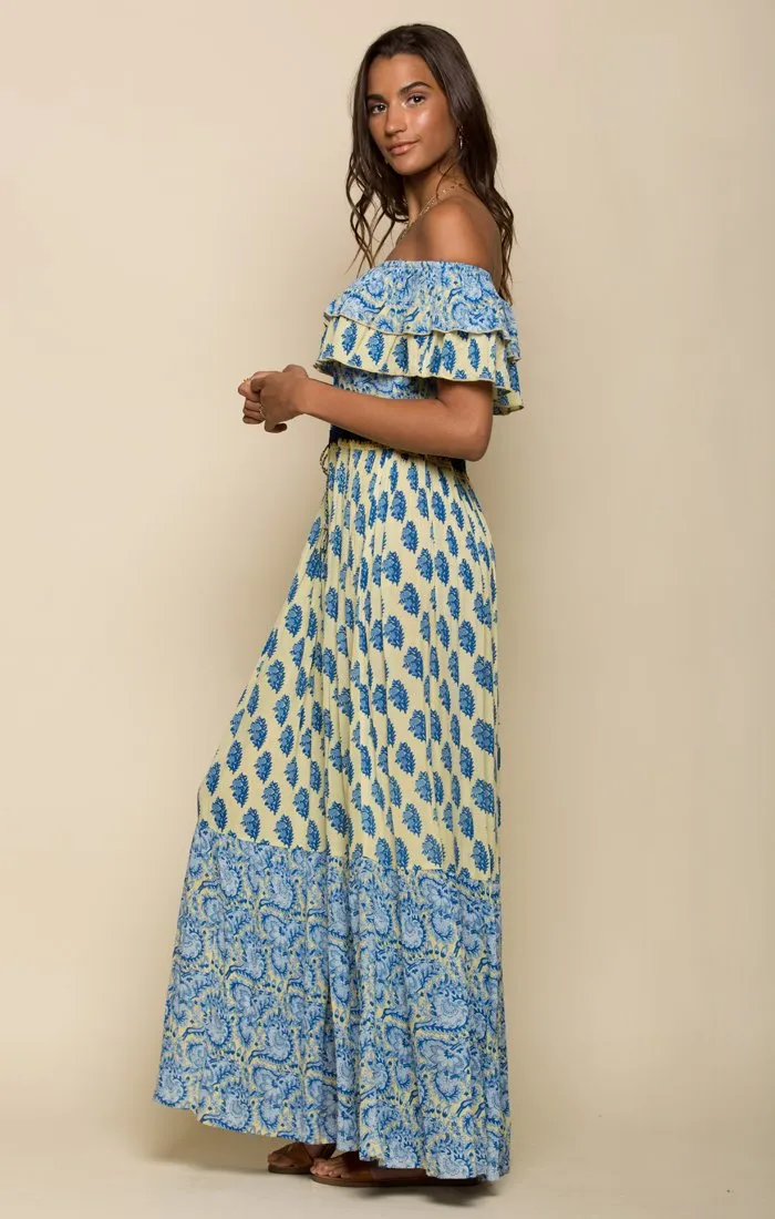 SUNLIT DAZE OFF SHOULDER MAXI