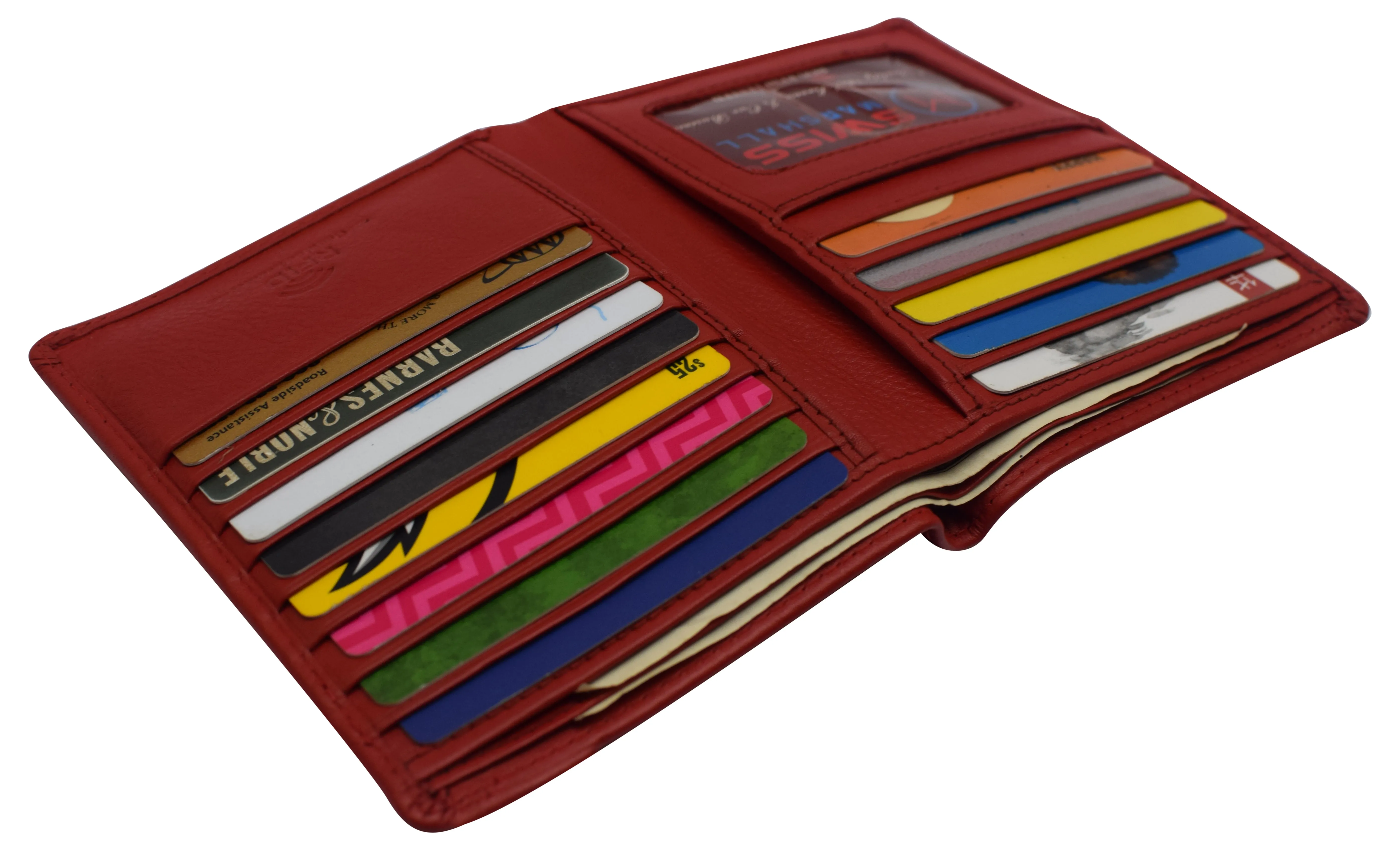 Swiss Marshall RFID Men's Slim Bifold Hipster Premium Leather Euro Wallet