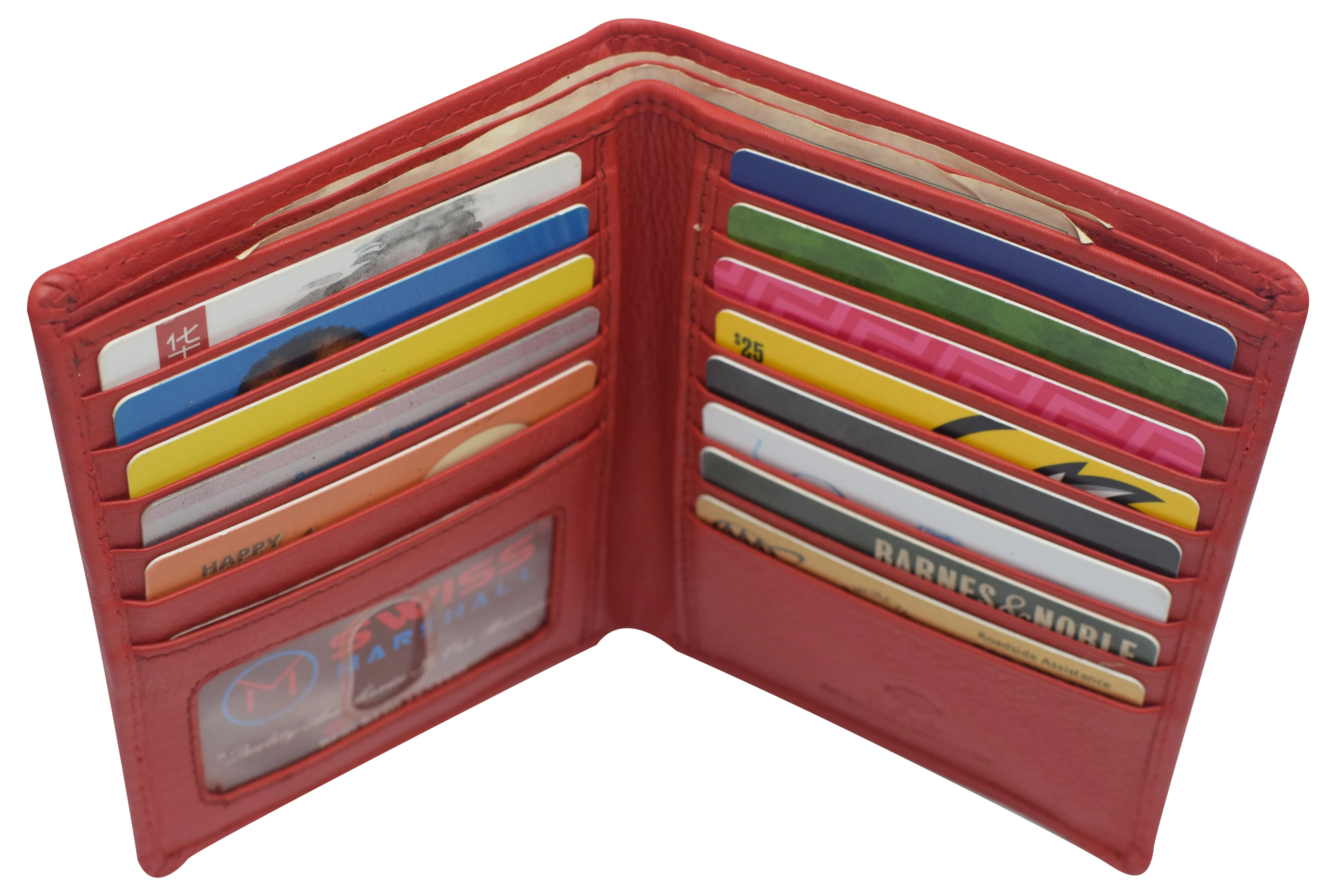 Swiss Marshall RFID Men's Slim Bifold Hipster Premium Leather Euro Wallet