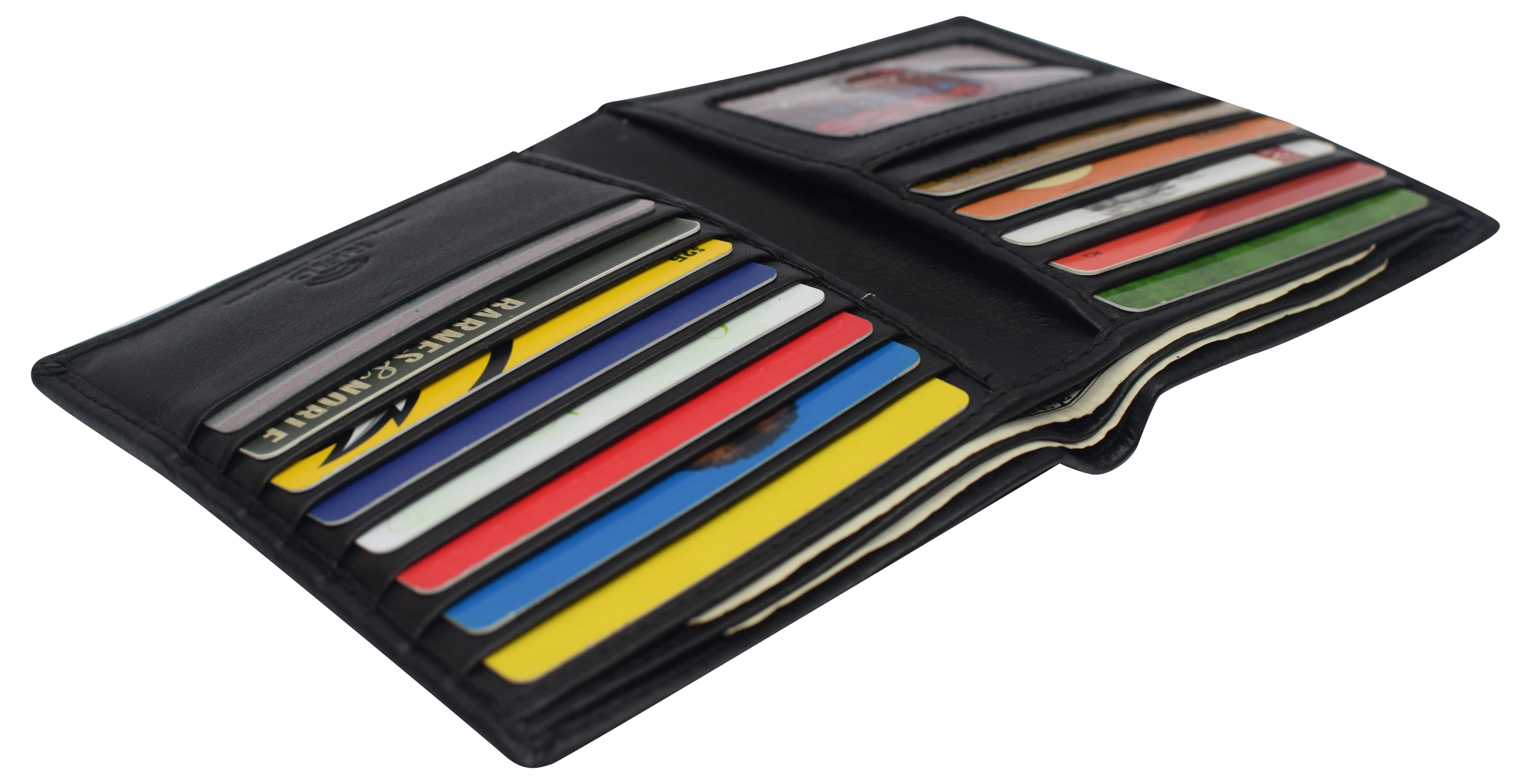 Swiss Marshall RFID Men's Slim Bifold Hipster Premium Leather Euro Wallet