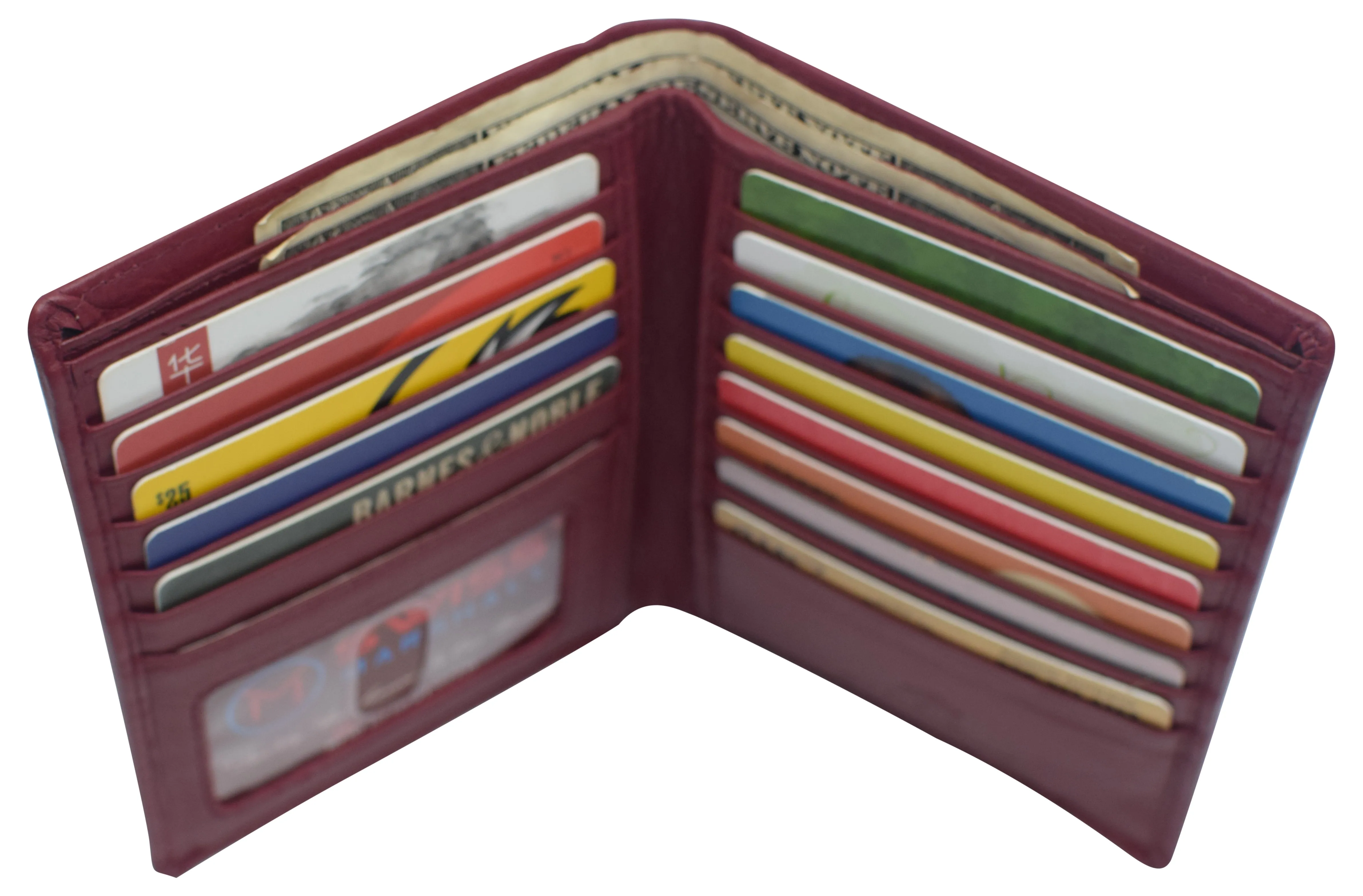 Swiss Marshall RFID Men's Slim Bifold Hipster Premium Leather Euro Wallet