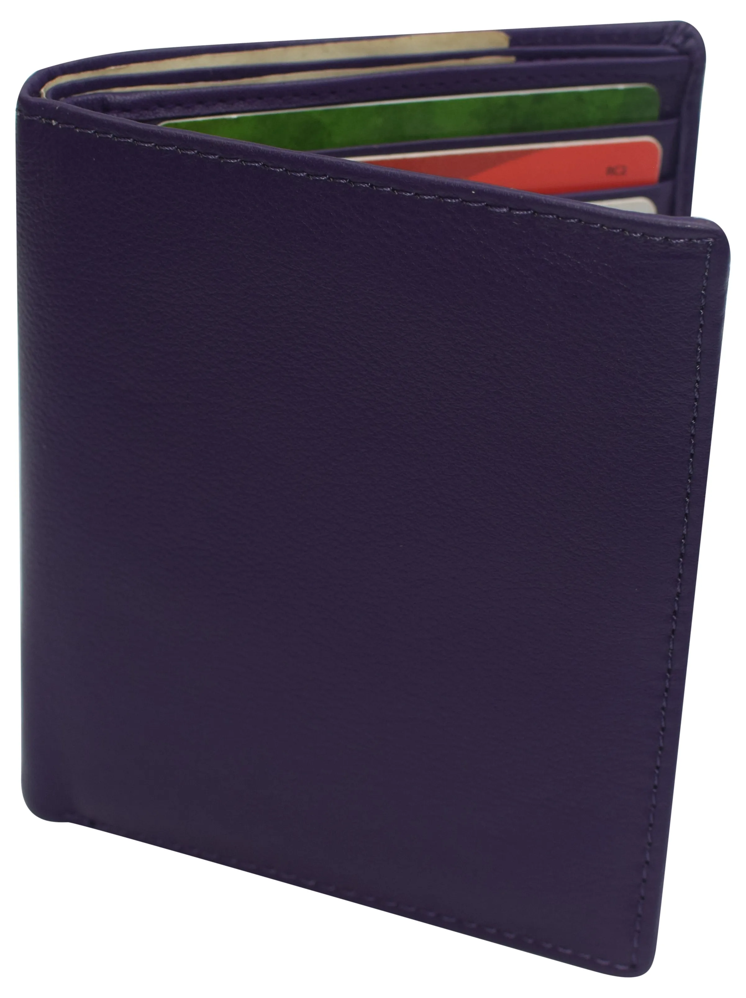 Swiss Marshall RFID Men's Slim Bifold Hipster Premium Leather Euro Wallet