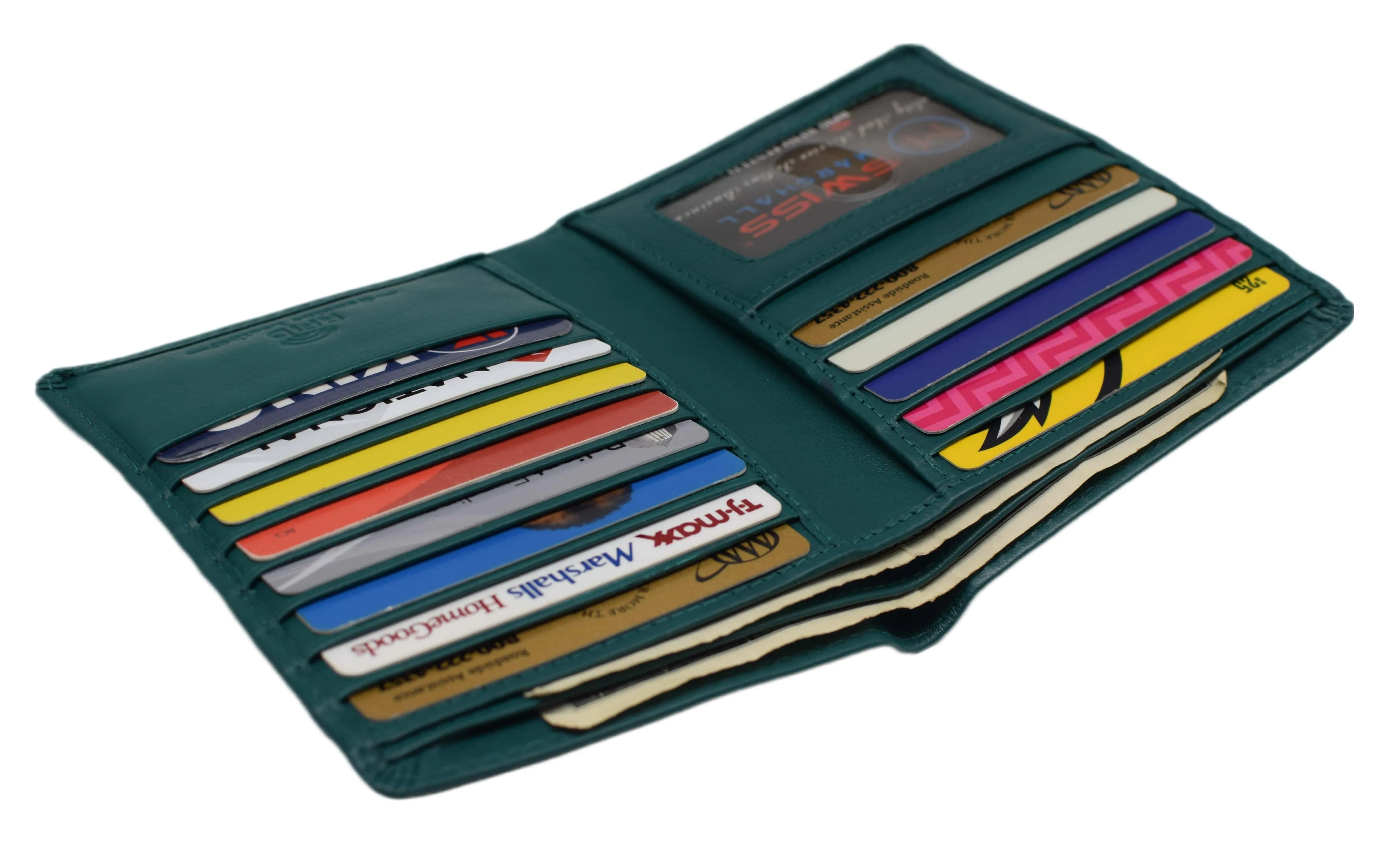 Swiss Marshall RFID Men's Slim Bifold Hipster Premium Leather Euro Wallet