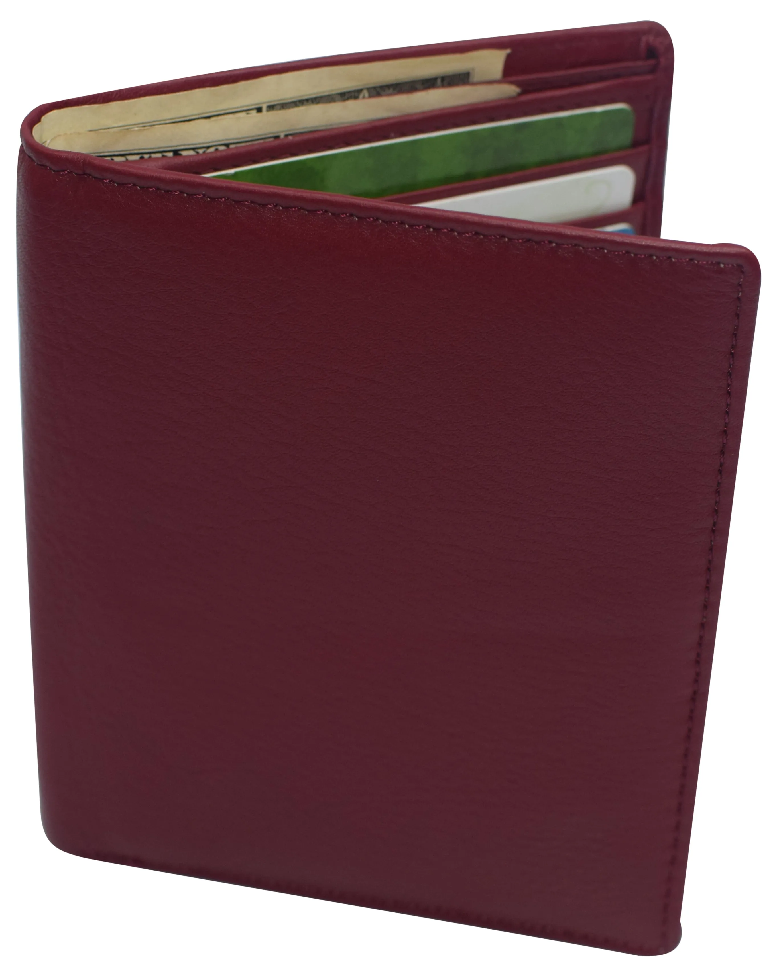 Swiss Marshall RFID Men's Slim Bifold Hipster Premium Leather Euro Wallet