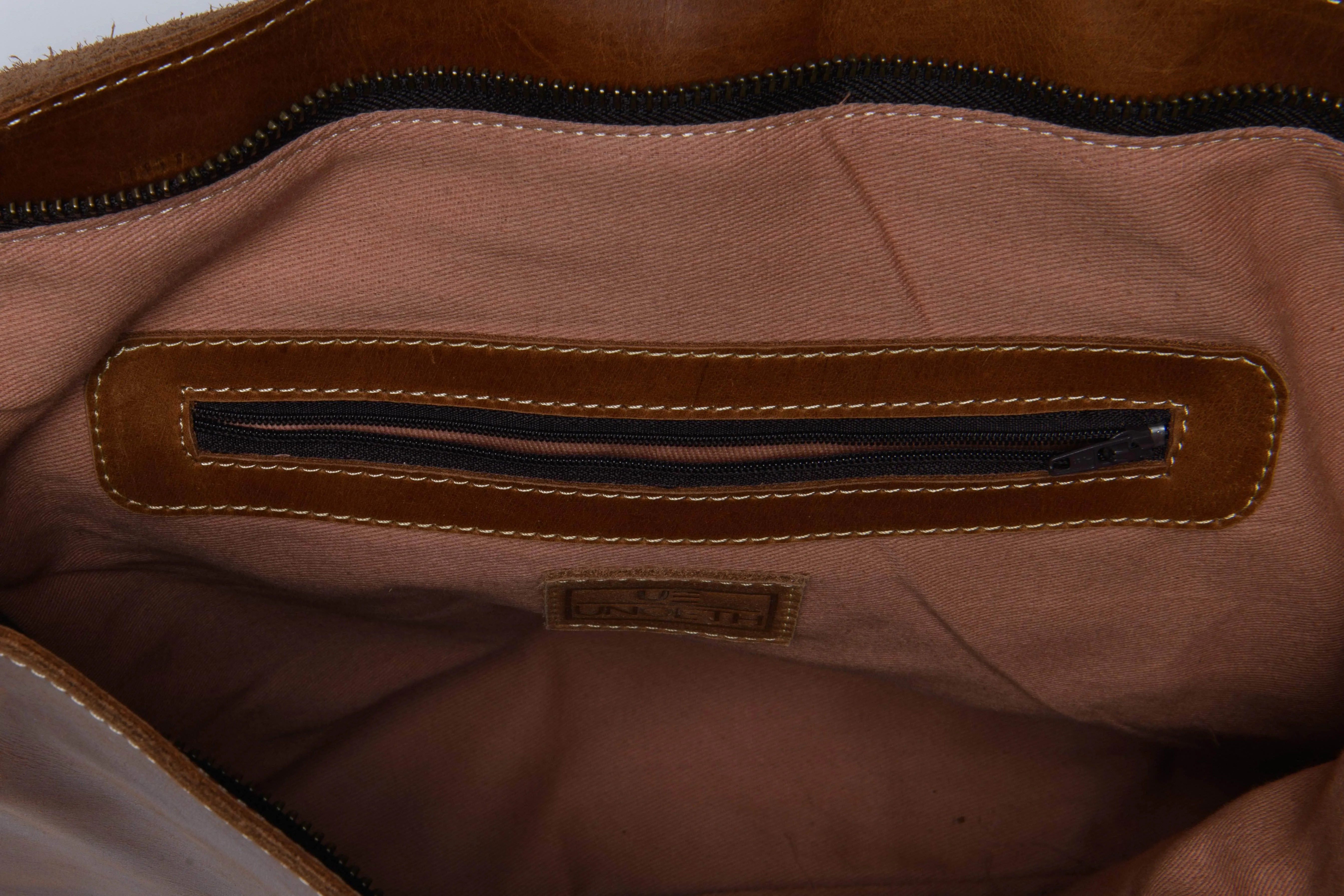 Telak Leather Messenger Bag - Almond Brown