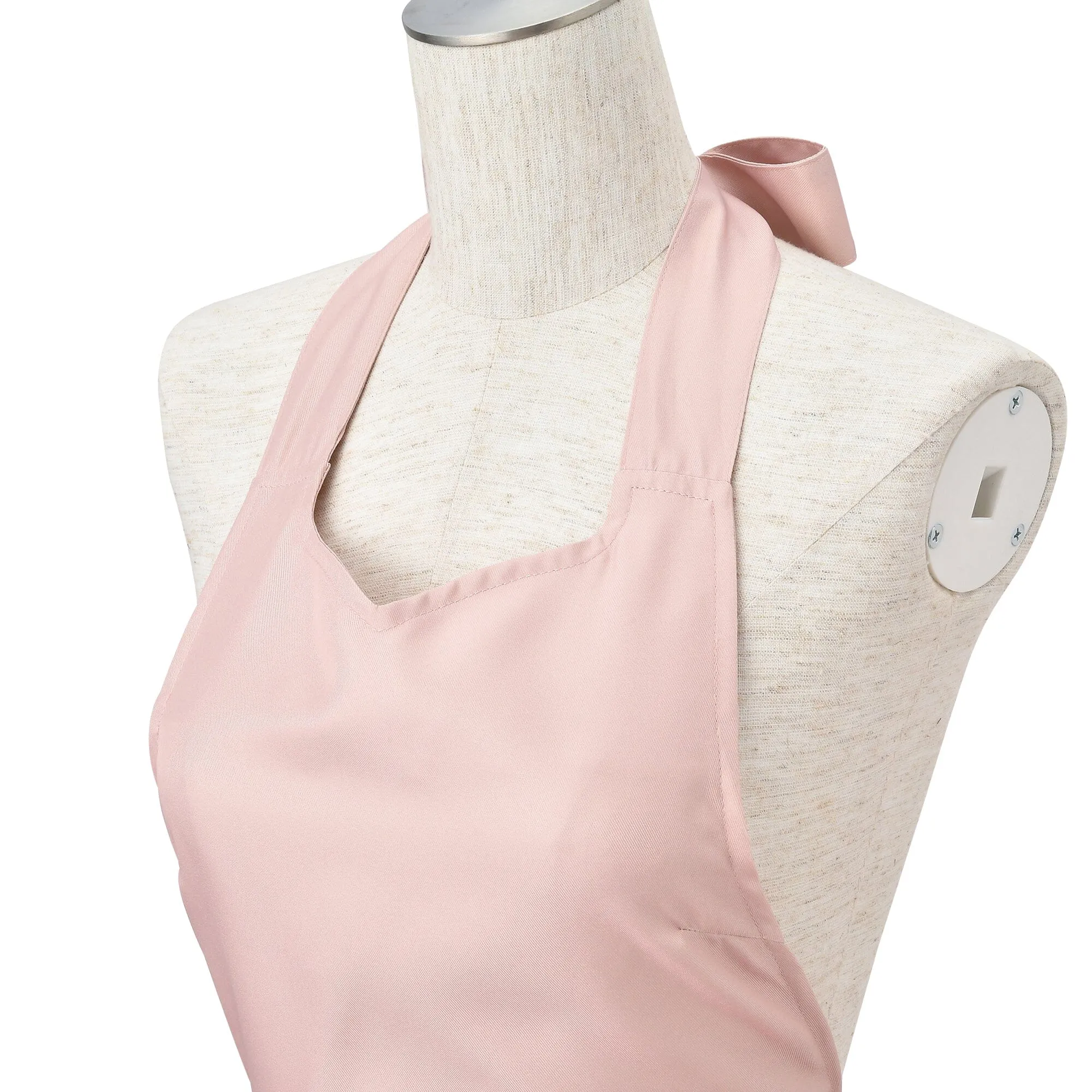 Tweed Full Apron Pink