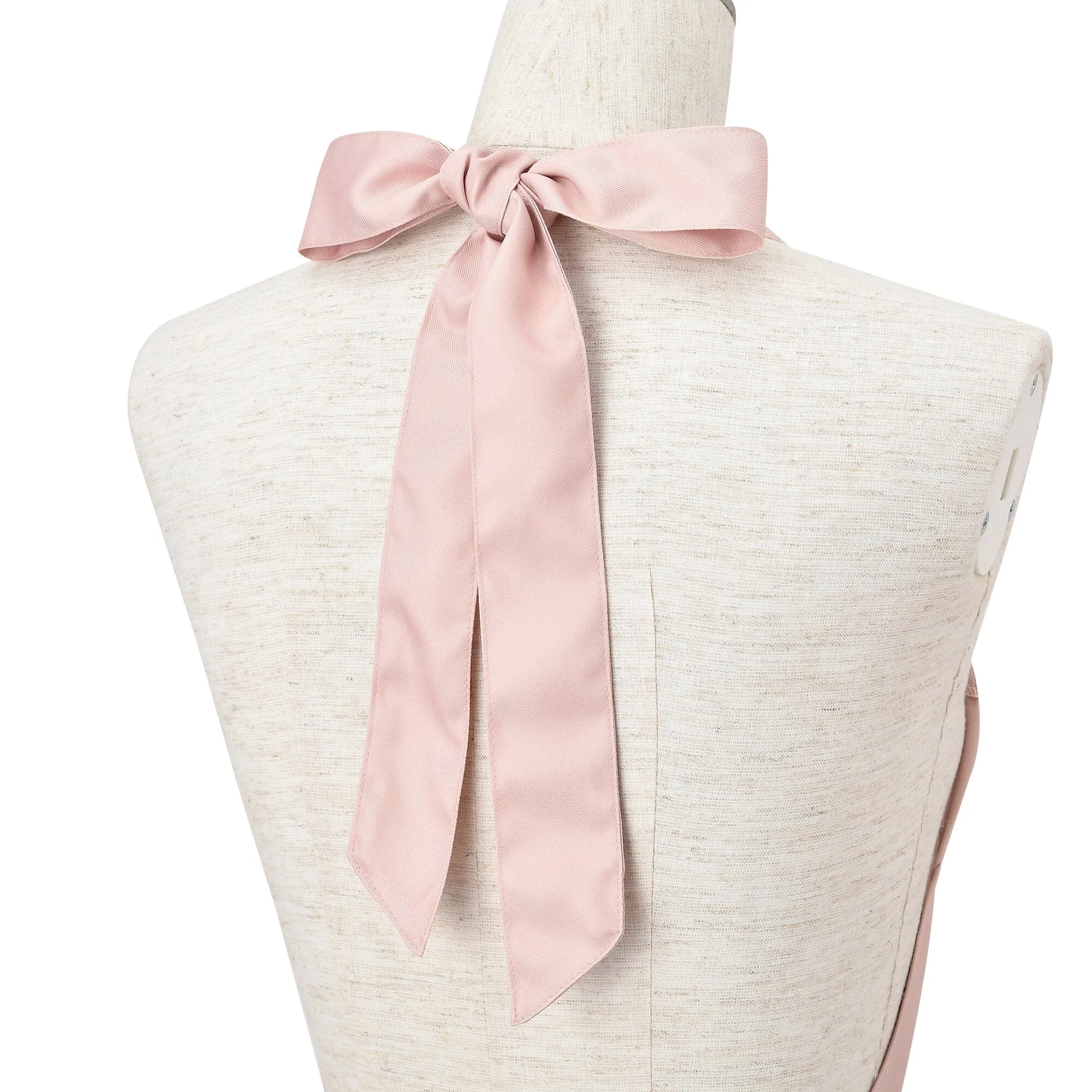 Tweed Full Apron Pink