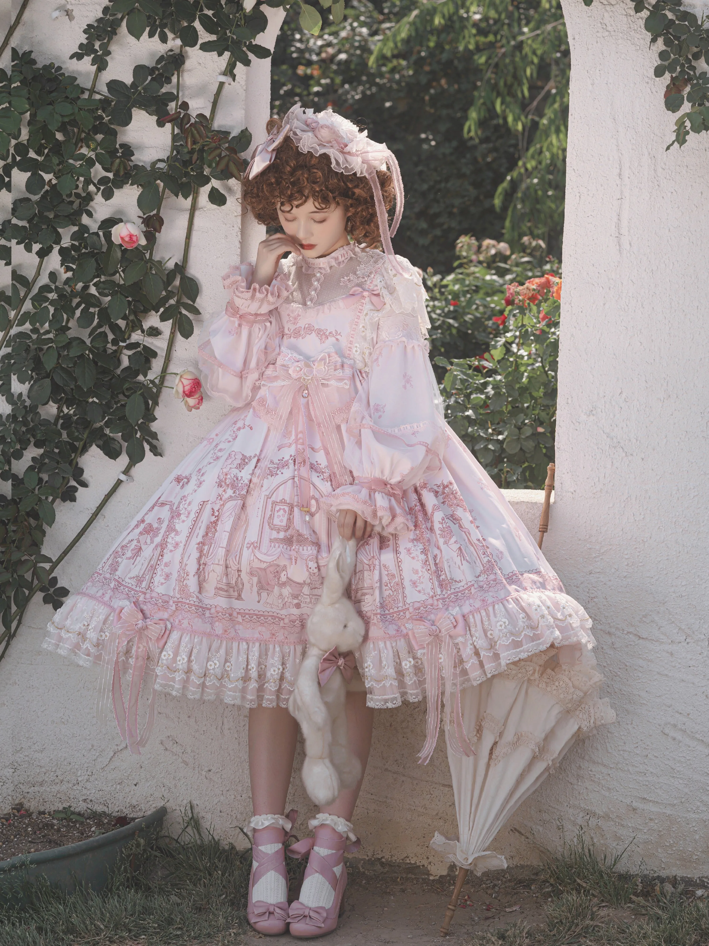 Two Rural Cats~Sunset Realm Lolita Bride Gorgeous OP FS