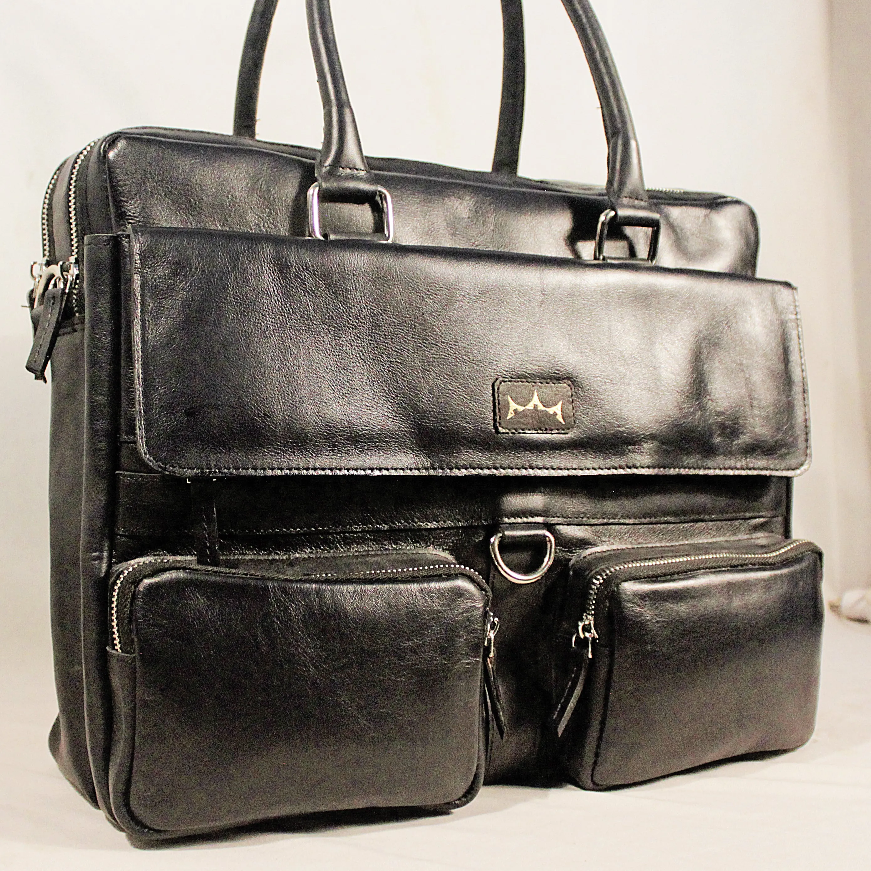 Ultimate Black Laptop Bag - Genuine Leather Office Laptop Bag