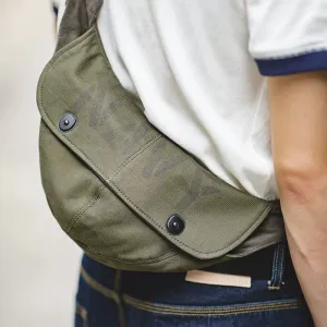 Vintage Canvas Deck Shoulder Waist Chest Bag P0579