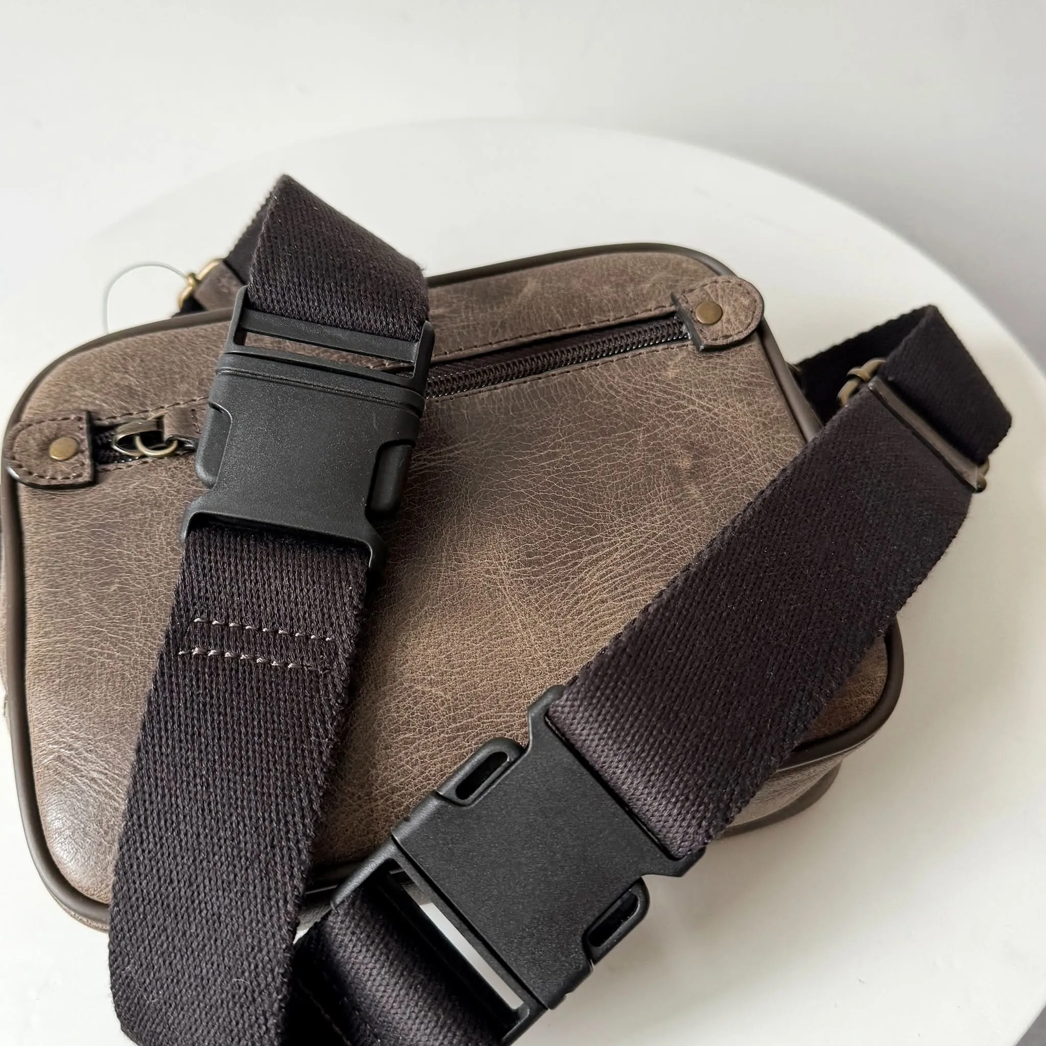 Waist Bag - Full Grain Crazy Horse Leather Belt Bag