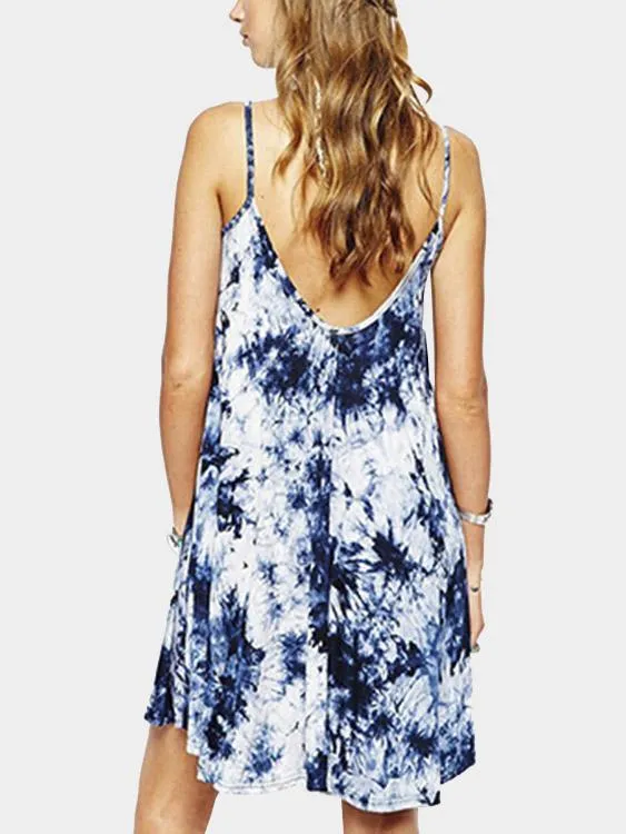 Wholesale Sleeveless Fantasy Colour Mini Dress