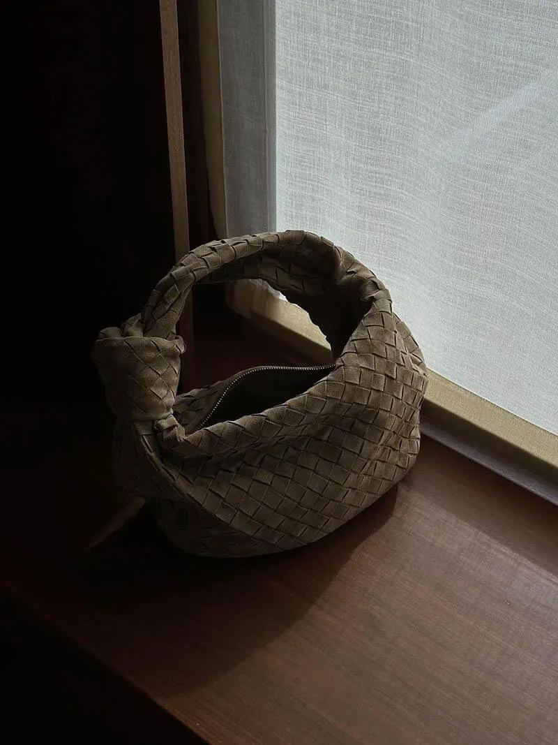 Woven Bag mini suede