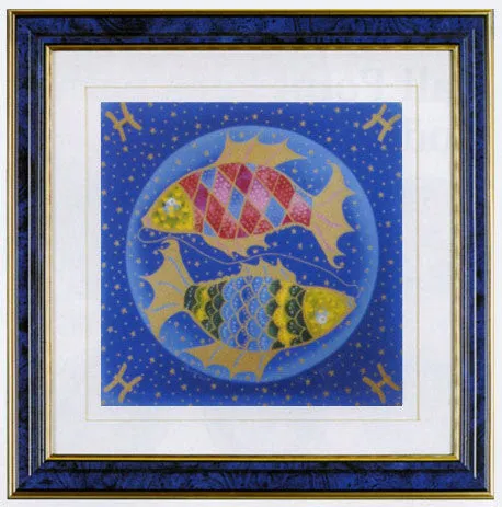 Zodiac Lithograph - Pisces